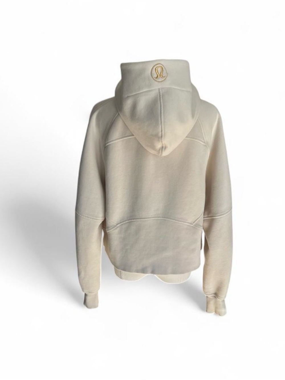 Lululemon Scuba Half Zip Hoodie Cream Tan Oversized Boxy Athleisure Woman M/L - Picture 4 of 9